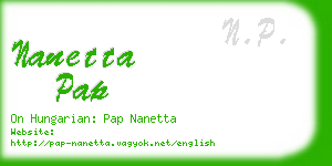 nanetta pap business card